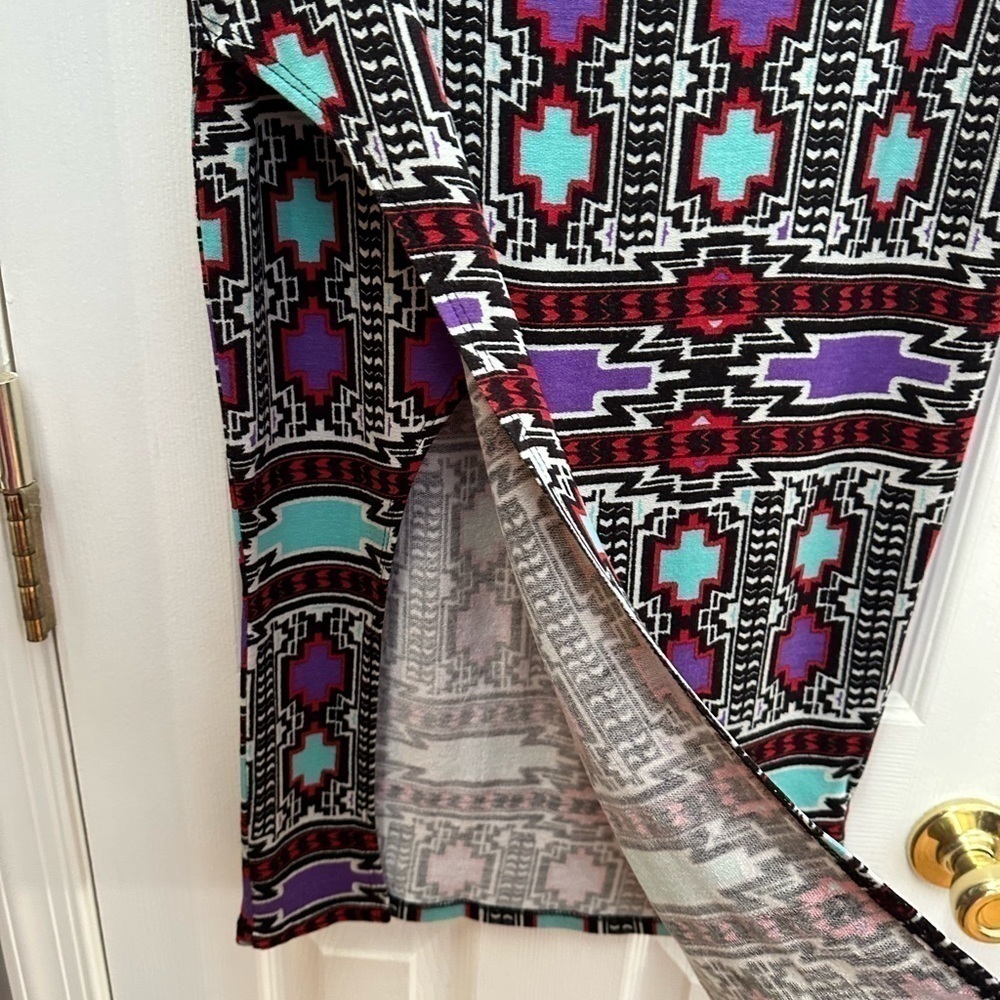 ASTR boho tribal abstract skirt size‎ large  #s1103
